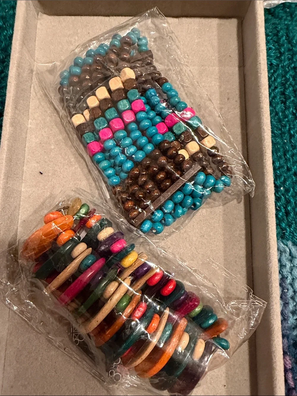 paparazzi Multicolor Beaded Stackable Bracelets - Turquoise, Pink, Brown, Orange